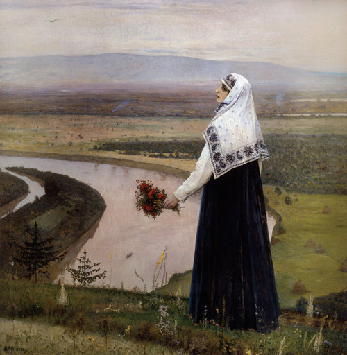 Sad, lost and beautiful women by russian artist Nesterov