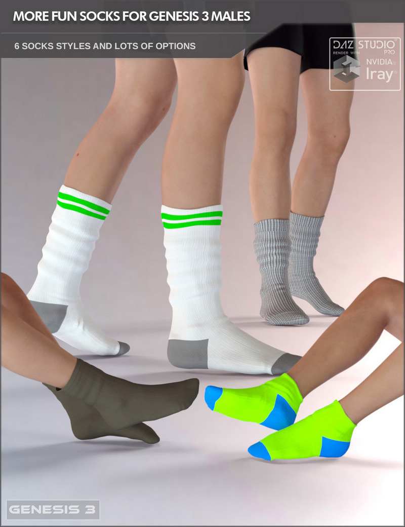 Included  are athletic/leisure socks in 5 styles (sneaker, ankle, crew, soccer  and