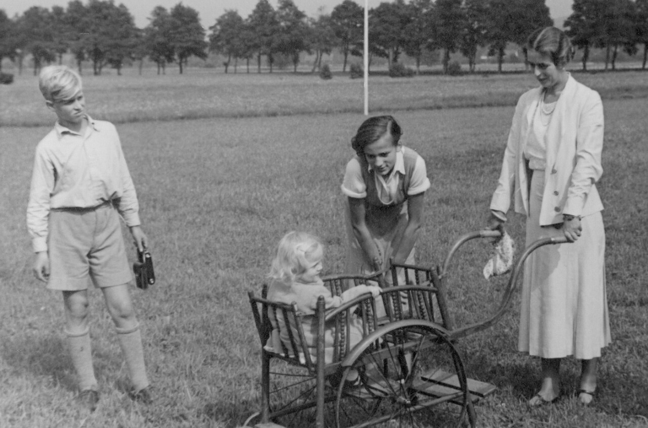 princessvictoriamelita:  Prince Philip of Greece and Denmark with sister Princess