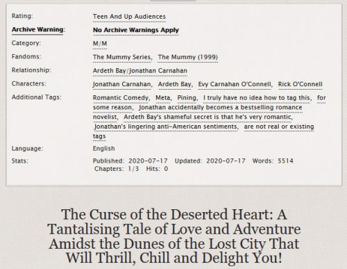 teashoesandhair:teashoesandhair:The Curse of the Deserted Heart: A Tantalising Tale of Love and Adve