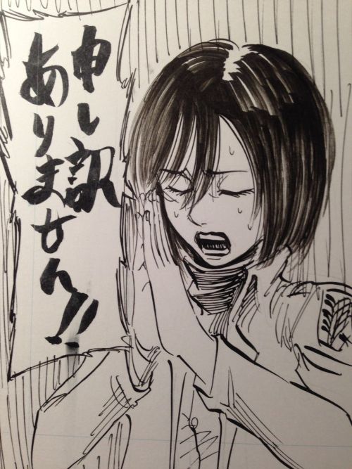 A selection of Isayama Hajime’s Ackerman sketches!   (ღ˘⌣˘ღ)  Check out Asano Kyoji’s Ackerman sketches here!