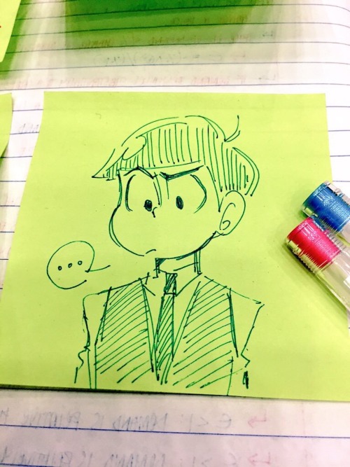 nhipotle: Karamatsu doodle dump from twitter. Sorry for so many text posts lately ^q^;;;; w/ bonus b