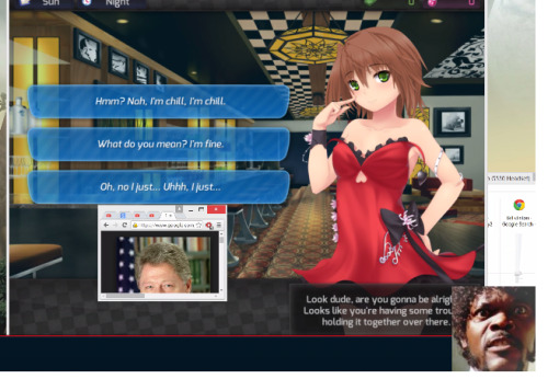 my friend didn’t like any of the options in hunie pop so he added bill clinton as a ‘fourth option’ 