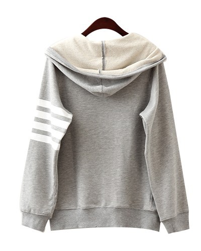 Porn photo okaywowcool:  striped sleeve hoodie - 