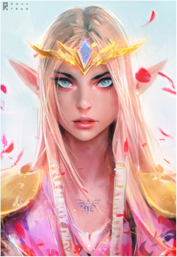 rossdraws:My painting of Princess Zelda from the episode! Her classic design is probably my favorite and pretty happy of how this portrait came together. Hope you enjoy it!