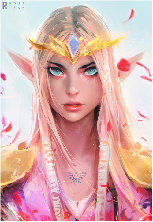rossdraws:My painting of Princess Zelda from the episode! Her classic design is probably my favorite