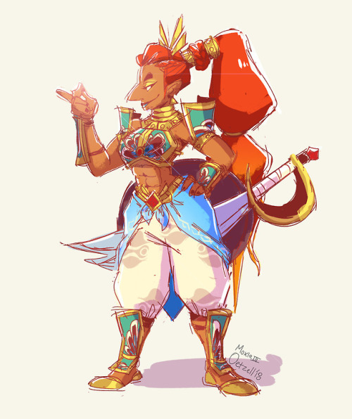 moxieiii: I’ve been playing BOTW again and IT’s STILL GREAT. I love love love that they finally expanded on the Gerudo! My only gripe is the high heels, but I adore that they’re 8 feet tall and have rock hard abs. I wasn’t too crazy about Urbosa’s