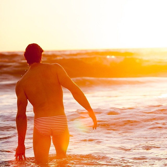 summerdiary:  Sunset Swim in the Pacific with Colby Keller by Wadley Photography.