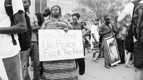 stephenphilms:  August 18th 2014 in Atlanta Georgia a peaceful Rally for the Justice of murdered unarmed teen Michael Brown took place. Michael Brown was shot 6 times in the street by a cop in Ferguson Missouri.  As the rain poured down a group of a