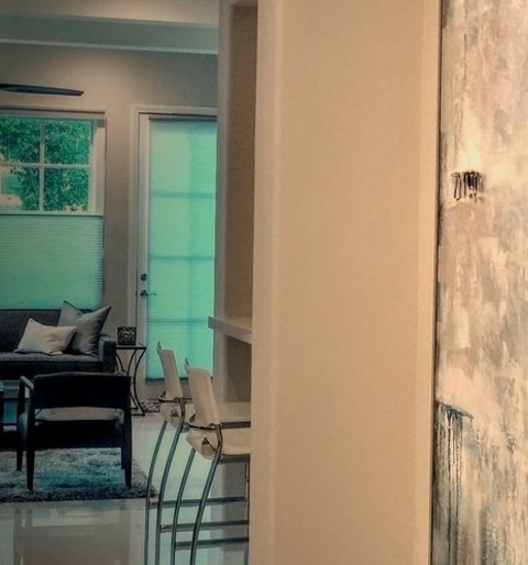 Mudroom FoyerInspiration For A Mid-sized, Contemporary, Gray-walled Foyer Remodel