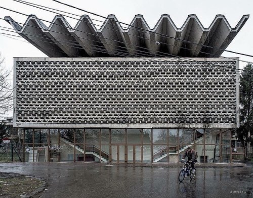 socialistmodernism:Aula Magna Hall - Universitatea de Vest,Timisoara, Romania.built between 1964-196