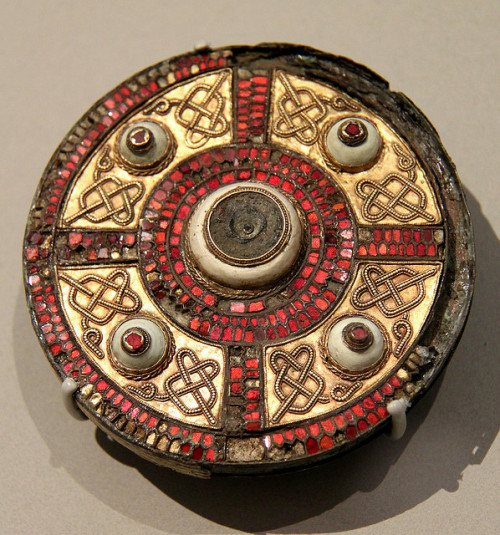 archaicwonder:The Milton Brooch, Anglo-Saxon, 7th Century ADThe Milton Jewel is one of the finest ex