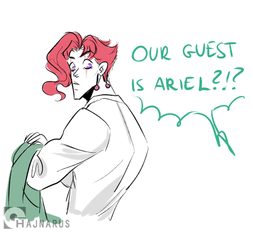 hajnarus: Mermaids are real?? :O anyway, I wanted to draw Kakyoin and Jolyne interaction