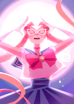 weirdlyprecious: ✨ MOON PRISM POWEEEEER ✨Sailor Moon at CCXP and you thought I would only make steven universe prints. 