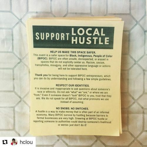 #Repost @hclou (@get_repost)・・・come by the support local hustle: bipoc pop up from 5-9pm. if you com