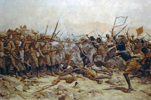 Paintings:The Battle of Abu Klea by William Barnes WollenThe Death of General Gordon, by George W. J