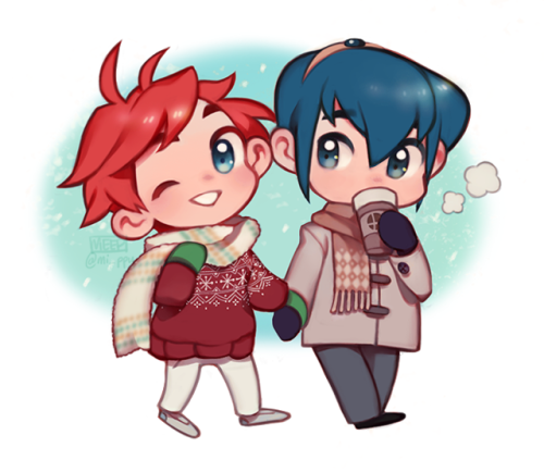 miokutta:Little winter boyfriends, out on a date~!