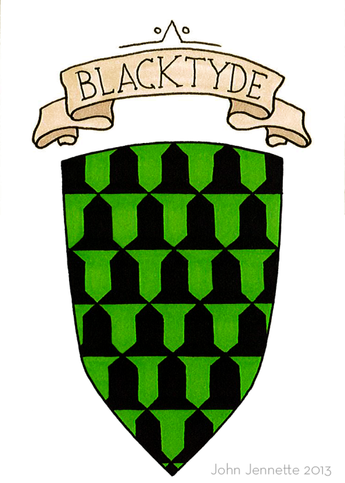 johnjennetteart: HOUSE BLACKTYDE • Blacktyde Vairy green and black After the Greyjoy Rebellion, Lord