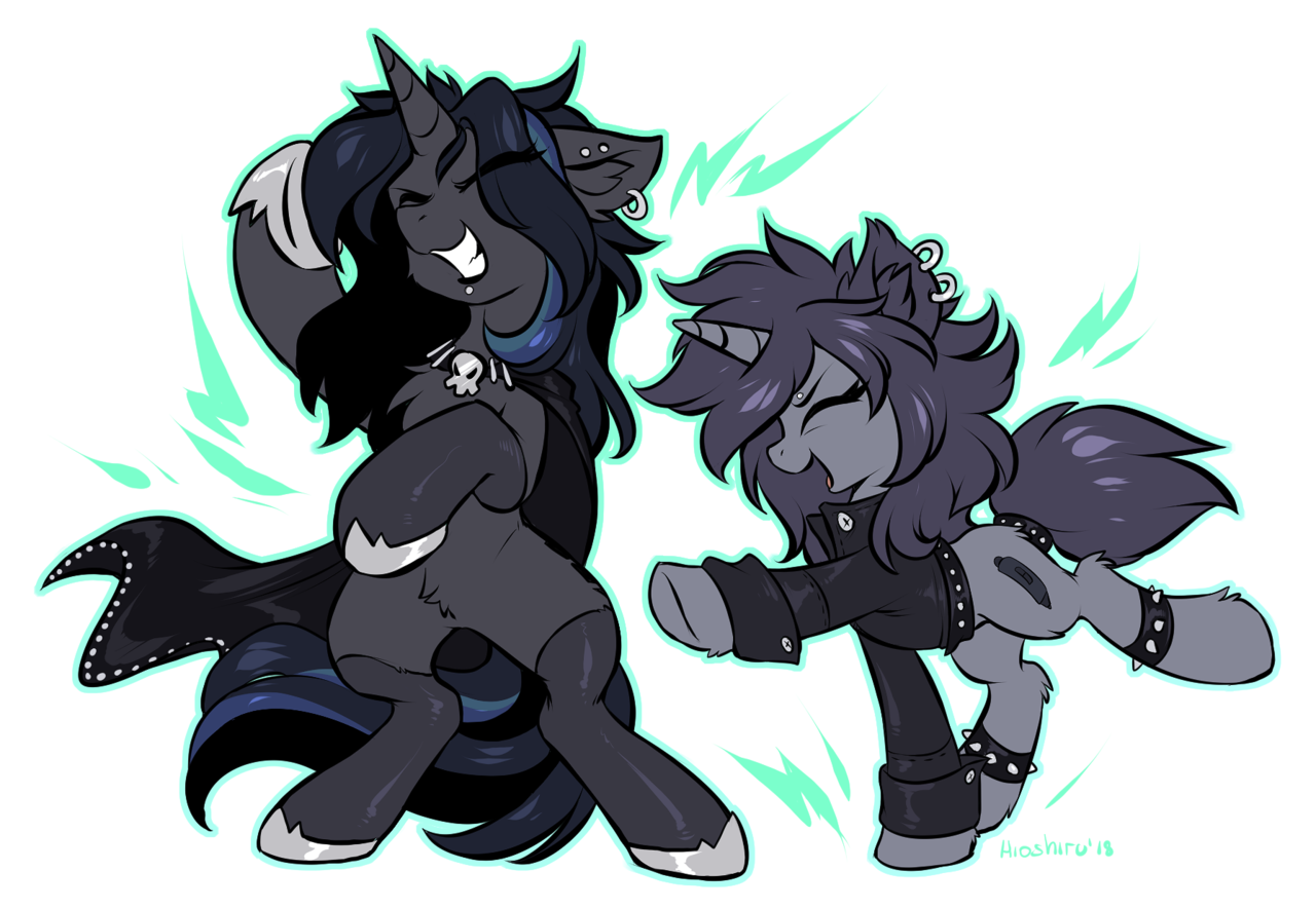 hioshirunsfw:Kate and her mom as metal-ponies :D