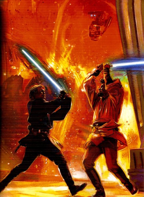 darth-lumines:Obi-Wan vs Anakin // Tommy Lee Edwards