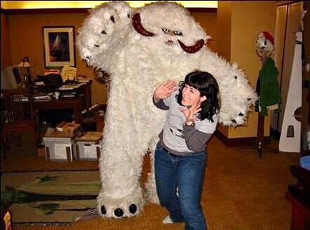 Me not realizing Bring Your Own Wampa To Work Day at Lucasfilm might be a bad idea. #StarWars #throw