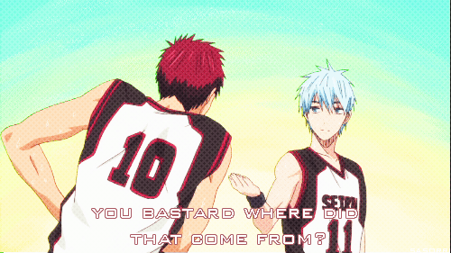 sasorri:   Kuroko and Kagami poke  Kuroko no Basuke | Fave Scenes 2/? 