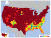 White Population of the United States by County in 1940.