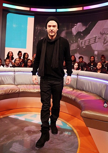 kingtimberlake:  Justin at BET’s 106 & Park yesterday. 