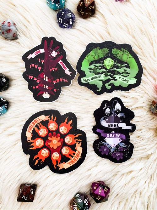 Interested in getting some of my spell designs as stickers? They’re now available in my Etsy shop!! 