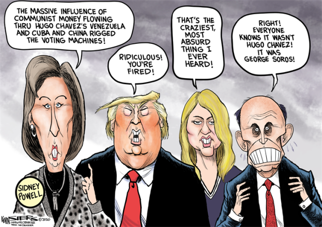 (cartoon by Kevin Siers) #politics#political cartoon#donald trump#trumps clown-coup
