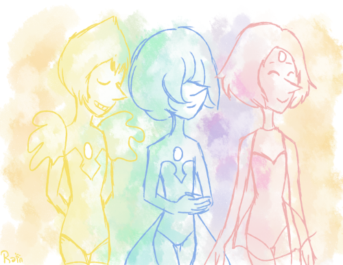 watercolorsrain:  Some happy technicolor pearls for you. 