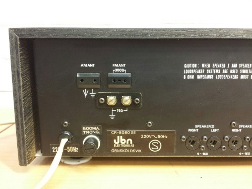 Jbn CR-8080 SE FM-AM Stereo Receiver, 1977. Identical/rebranded Lustre