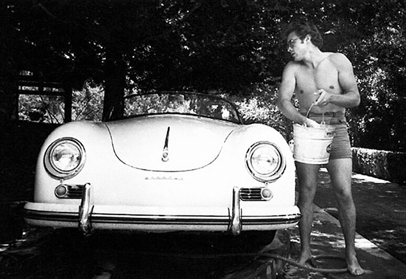 prettygoeswithanything:  20th-century-man:  James Dean / and his 1955 Porsche 356