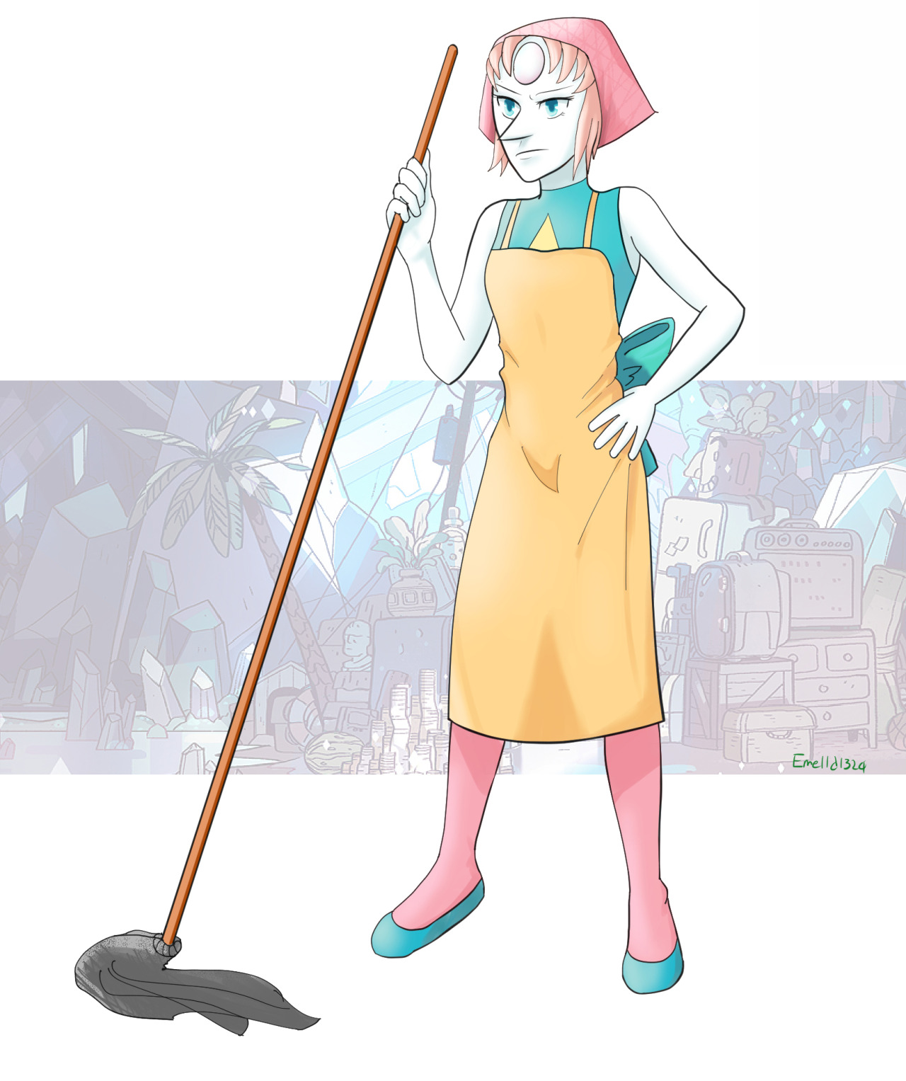 emelld1324:  Birdmom cleaning mode. I bet it gets really mess around their place.(I