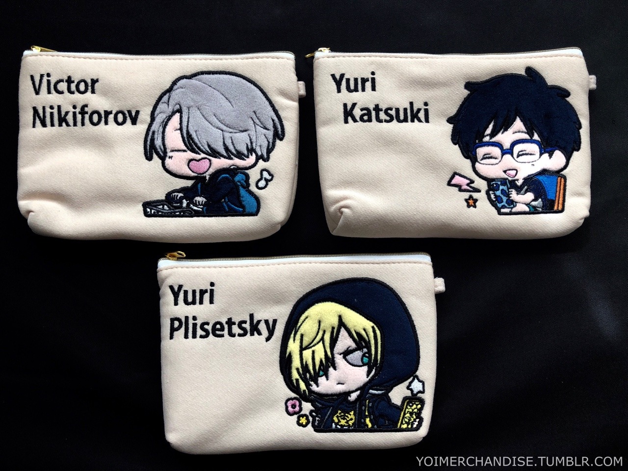 yoimerchandise: YOI x Sol International Sweat Embroidery Pouches Original Release