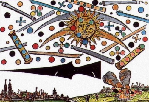 borinquense:  weveneverbeenalone:  weveneverbeenalone:  xtraterrestrial51:  mini-space-alien:  victoriarising:  UFO’s depicted in centuries old works of art. 1) 1100’s. Images from the 12th century manuscript “Annales Laurissens” 2) 1485. “The