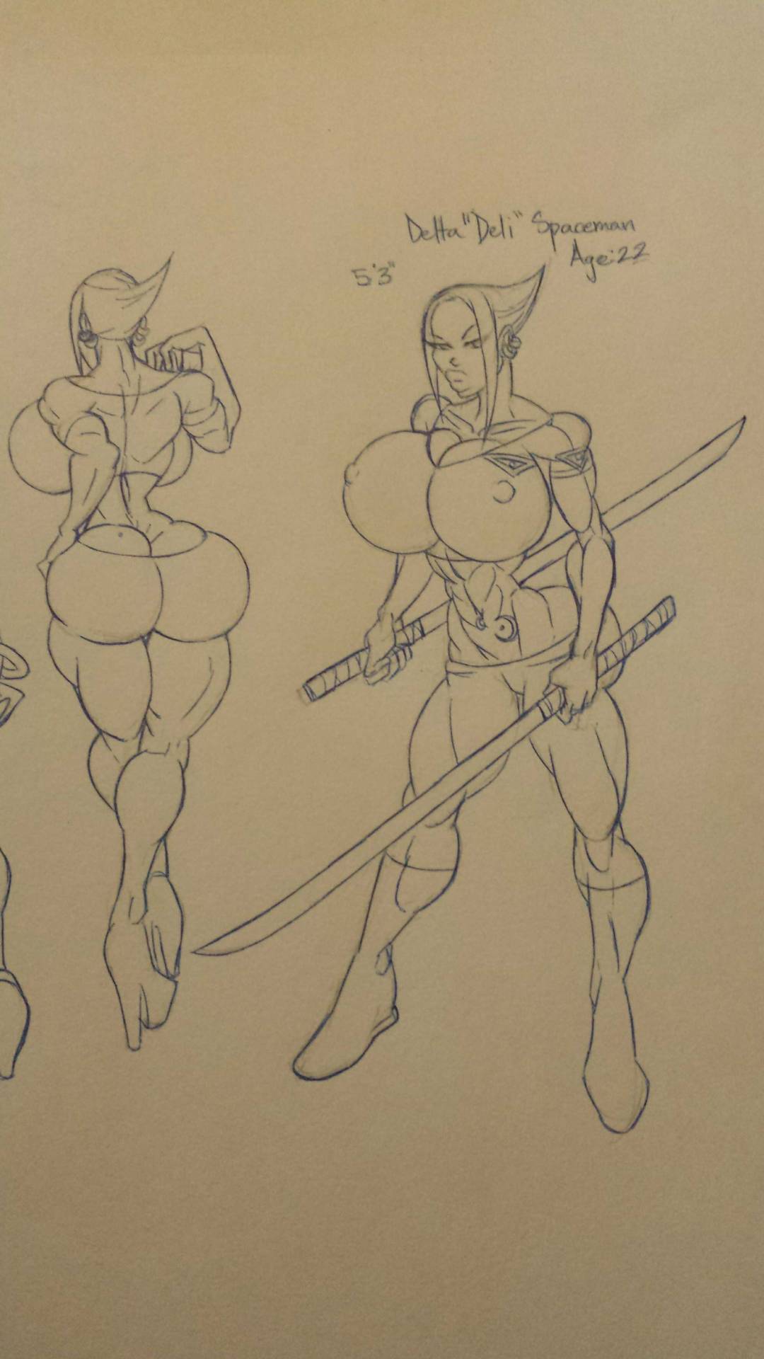 sun1sol:  Beta “Betty” Spaceman &amp; Delta “Deli” Spaceman OC character