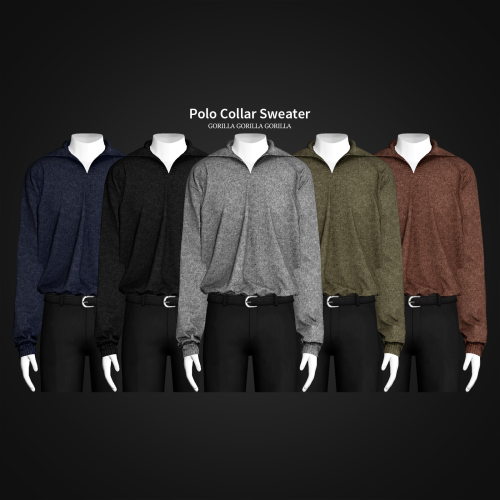 Polo Collar SweaterTopNew MeshAll LOD’sShadow MapNormal Map25 SwatchesHQ CompatibleDon’t Re-upload[D