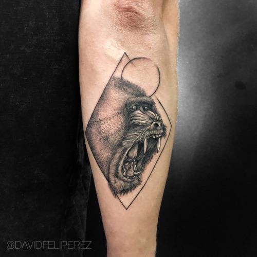 Mandril para Pipe hecho en @hometattooestudio . . . #tattoo #skinart #mandrill #mandrilltattoo #arm