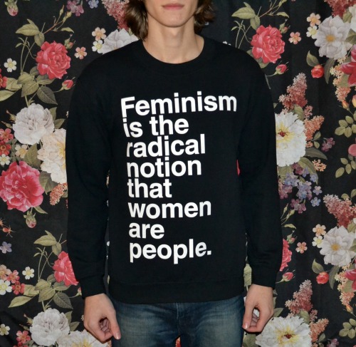  Wicked Clothes is proud to present our latest sweater: Feminism is the radical notion that women are people. This comfy black sweater will keep you warm all winter long. Use coupon code ‘FEMINIST’ to get 20% OFF your ENTIRE order! ŭ.00 from the