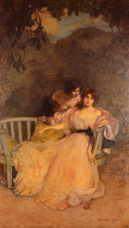 La confidence by Edmond-François Aman-Jean, 1903