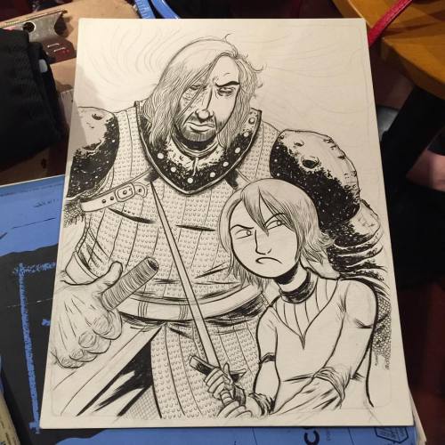 #WIP for a #GameOfThrones coloring book. #TheHound #AryaStark