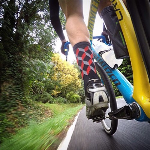 electric-bikes:  A bit of sock doping to brighten up the gloomy autumn weather. #sockdoping #special