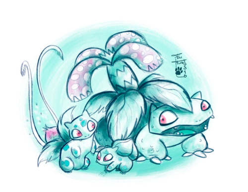 foufuret:Let’s continue with the Bulbasaur family !
