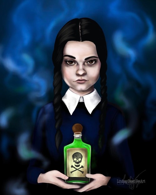 “I’m not perky.” #wednesdayaddams #drawing #artistsoninstagram #illustration #digi