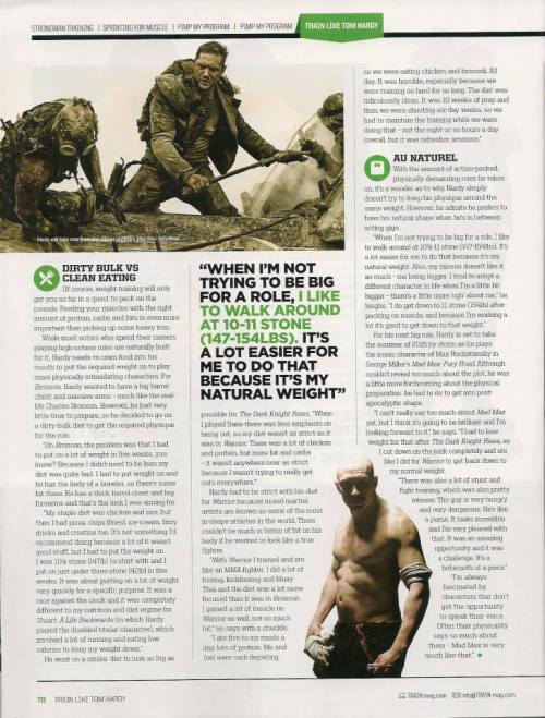 Porn Pics tomcanspankmehardy:  Tom Hardy in TRAIN magazine