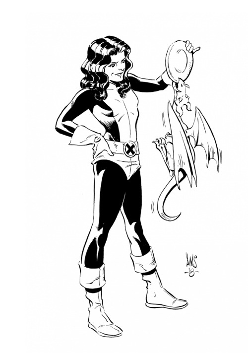 themarvelproject:Kitty Pryde, Colossus and Lockheed in a set of sketches by Paul Smith (2014-2018)