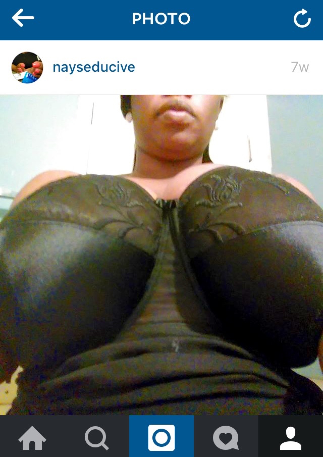 hugeblackboobsandnipples:  40k titted queen @nayseducive IG Part 1