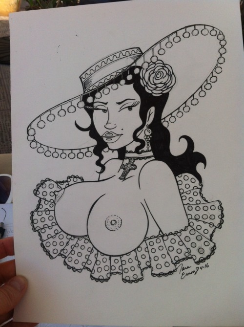 taraemory:  Something I whipped up to try to simplify and perfect my style.  Yeah, I’m feeling a little bit flamenco