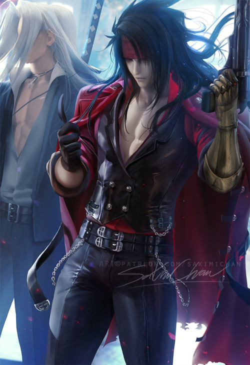 risingoflights: sakimichan: My take on vincent Valentine from final fantasy &lt;3 happy Valentin